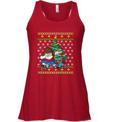 NFL Ugly Christmas Dabbing Santa Football Gift Women's Racerback Tank Women's Racerback Tank - jonhlittlestore88