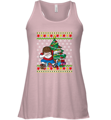 NFL Ugly Christmas Dabbing Santa Football Gift Women's Racerback Tank Women's Racerback Tank - jonhlittlestore88