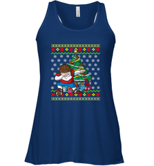 NFL Ugly Christmas Dabbing Santa Football Gift Women's Racerback Tank Women's Racerback Tank - jonhlittlestore88