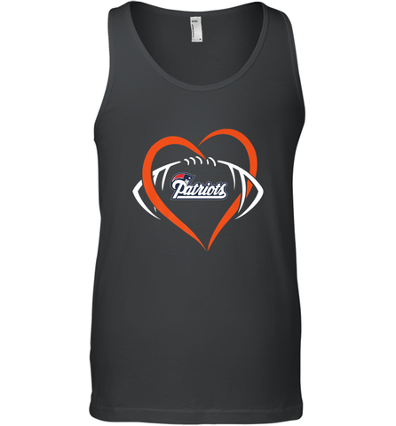 NFL New England Patriots Heart Love Football Men's Tank Top Men's Tank Top / Black / XS Men's Tank Top - jonhlittlestore88