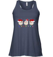 Three Baseball Balls Christmas Gift Santa Xmas lights Snow Women's Racerback Tank Women's Racerback Tank - jonhlittlestore88
