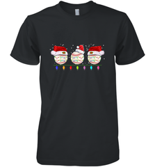 Three Baseball Balls Christmas Gift Santa Xmas lights Snow Men's Premium T-Shirt Men's Premium T-Shirt - jonhlittlestore88