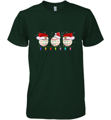 Three Baseball Balls Christmas Gift Santa Xmas lights Snow Men's Premium T-Shirt Men's Premium T-Shirt - jonhlittlestore88