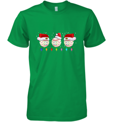 Three Baseball Balls Christmas Gift Santa Xmas lights Snow Men's Premium T-Shirt Men's Premium T-Shirt - jonhlittlestore88