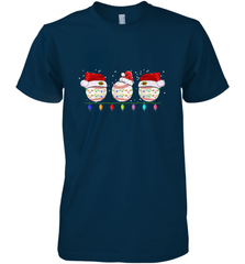 Three Baseball Balls Christmas Gift Santa Xmas lights Snow Men's Premium T-Shirt Men's Premium T-Shirt - jonhlittlestore88