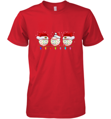 Three Baseball Balls Christmas Gift Santa Xmas lights Snow Men's Premium T-Shirt Men's Premium T-Shirt - jonhlittlestore88