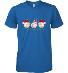 Three Baseball Balls Christmas Gift Santa Xmas lights Snow Men's Premium T-Shirt Men's Premium T-Shirt - jonhlittlestore88