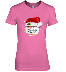 San Diego Padres Baseball Ball Christmas Santa Hat Xmas Sport Funny Snow Women's Premium T-Shirt Women's Premium T-Shirt - jonhlittlestore88