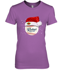 San Diego Padres Baseball Ball Christmas Santa Hat Xmas Sport Funny Snow Women's Premium T-Shirt Women's Premium T-Shirt - jonhlittlestore88