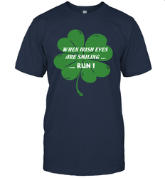 When Irish eyes are smiling Run Lucky St Patricks Day Shirt Men's T-Shirt