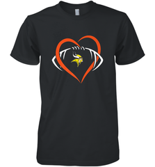 NFL Minnesota Vikings Heart Love Football Men's Premium T-Shirt Men's Premium T-Shirt - jonhlittlestore88