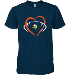 NFL Minnesota Vikings Heart Love Football Men's Premium T-Shirt Men's Premium T-Shirt - jonhlittlestore88