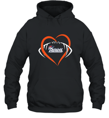 NFL New England Patriots Heart Love Football Hooded Sweatshirt Hooded Sweatshirt - jonhlittlestore88