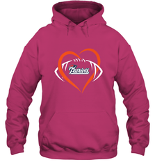 NFL New England Patriots Heart Love Football Hooded Sweatshirt Hooded Sweatshirt - jonhlittlestore88