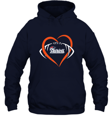 NFL New England Patriots Heart Love Football Hooded Sweatshirt Hooded Sweatshirt - jonhlittlestore88