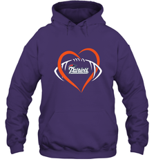 NFL New England Patriots Heart Love Football Hooded Sweatshirt Hooded Sweatshirt - jonhlittlestore88