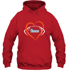 NFL New England Patriots Heart Love Football Hooded Sweatshirt Hooded Sweatshirt - jonhlittlestore88