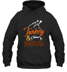 Turkey And Football Thanksgiving Day Football Fan Holiday Hooded Sweatshirt Hooded Sweatshirt - jonhlittlestore88