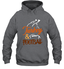 Turkey And Football Thanksgiving Day Football Fan Holiday Hooded Sweatshirt Hooded Sweatshirt - jonhlittlestore88