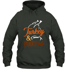 Turkey And Football Thanksgiving Day Football Fan Holiday Hooded Sweatshirt Hooded Sweatshirt - jonhlittlestore88