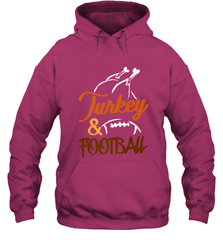 Turkey And Football Thanksgiving Day Football Fan Holiday Hooded Sweatshirt Hooded Sweatshirt - jonhlittlestore88