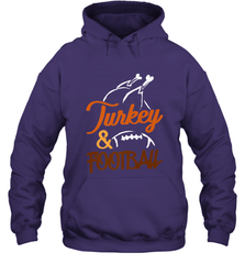 Turkey And Football Thanksgiving Day Football Fan Holiday Hooded Sweatshirt Hooded Sweatshirt - jonhlittlestore88