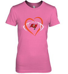 NFL Tampa Bay Buccaneers Heart Love Football Women's Premium T-Shirt Women's Premium T-Shirt - jonhlittlestore88