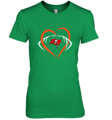 NFL Tampa Bay Buccaneers Heart Love Football Women's Premium T-Shirt Women's Premium T-Shirt - jonhlittlestore88