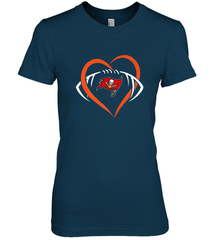 NFL Tampa Bay Buccaneers Heart Love Football Women's Premium T-Shirt Women's Premium T-Shirt - jonhlittlestore88