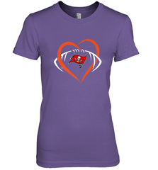 NFL Tampa Bay Buccaneers Heart Love Football Women's Premium T-Shirt Women's Premium T-Shirt - jonhlittlestore88