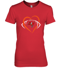 NFL Tampa Bay Buccaneers Heart Love Football Women's Premium T-Shirt Women's Premium T-Shirt - jonhlittlestore88
