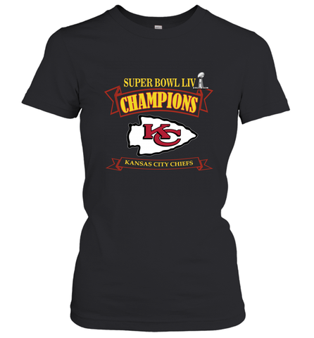 NFL Kansas City Chiefs Pro Line by Fanatics Super Bowl LIV Champions Women's T-Shirt Women's T-Shirt / Black / S Women's T-Shirt - jonhlittlestore88