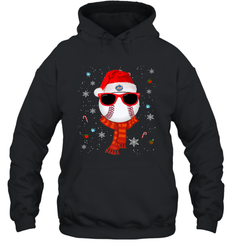 New York Mets Logo Christmas Baseball Player Glasses Santa Hat Pajama Gift Hooded Sweatshirt