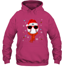 New York Mets Logo Christmas Baseball Player Glasses Santa Hat Pajama Gift Hooded Sweatshirt Hooded Sweatshirt - jonhlittlestore88