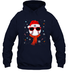 New York Mets Logo Christmas Baseball Player Glasses Santa Hat Pajama Gift Hooded Sweatshirt