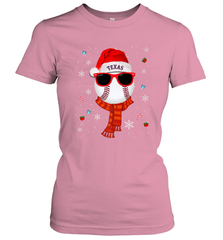Texas Rangers Logo Christmas Baseball Player Glasses Santa Hat Pajama Gift Women's T-Shirt Women's T-Shirt - jonhlittlestore88