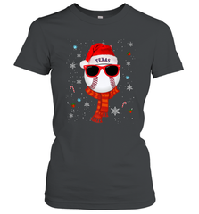 Texas Rangers Logo Christmas Baseball Player Glasses Santa Hat Pajama Gift Women's T-Shirt Women's T-Shirt - jonhlittlestore88