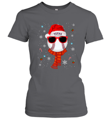 Texas Rangers Logo Christmas Baseball Player Glasses Santa Hat Pajama Gift Women's T-Shirt Women's T-Shirt - jonhlittlestore88
