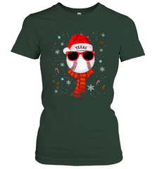 Texas Rangers Logo Christmas Baseball Player Glasses Santa Hat Pajama Gift Women's T-Shirt Women's T-Shirt - jonhlittlestore88