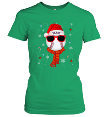 Texas Rangers Logo Christmas Baseball Player Glasses Santa Hat Pajama Gift Women's T-Shirt Women's T-Shirt - jonhlittlestore88