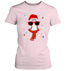 Texas Rangers Logo Christmas Baseball Player Glasses Santa Hat Pajama Gift Women's T-Shirt Women's T-Shirt - jonhlittlestore88