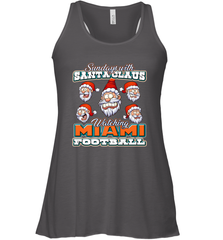 NFL Miami Christmas Funny Santa Claus Watching Football Women's Racerback Tank Women's Racerback Tank - jonhlittlestore88