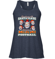NFL Miami Christmas Funny Santa Claus Watching Football Women's Racerback Tank Women's Racerback Tank - jonhlittlestore88