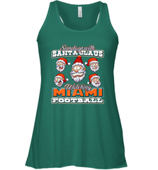 NFL Miami Christmas Funny Santa Claus Watching Football Women's Racerback Tank Women's Racerback Tank - jonhlittlestore88