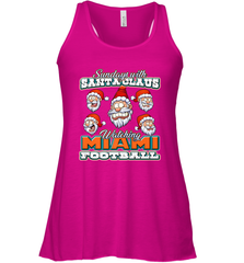 NFL Miami Christmas Funny Santa Claus Watching Football Women's Racerback Tank Women's Racerback Tank - jonhlittlestore88