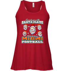 NFL Miami Christmas Funny Santa Claus Watching Football Women's Racerback Tank Women's Racerback Tank - jonhlittlestore88