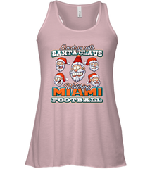 NFL Miami Christmas Funny Santa Claus Watching Football Women's Racerback Tank Women's Racerback Tank - jonhlittlestore88