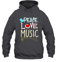 Peace Love Music Hippie Hipster Festival Hooded Sweatshirt Hooded Sweatshirt - jonhlittlestore88