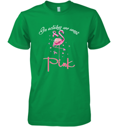 In October We Wear Pink Pumpkin Breast Cancer Halloween Men's Premium T-Shirt
