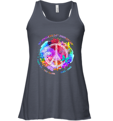 Woodstocks 50th Anniversary Peace Love tee Women's Racerback Tank Women's Racerback Tank - jonhlittlestore88